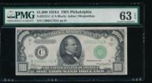 1934A $1000 Philadelphia FRN PMG 63EPQ