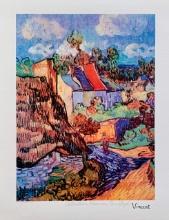 Houses At Auvers by Vincent Van Gogh Estate Signed Giclee