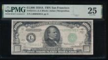 1934A $1000 San Francisco FRN PMG 25
