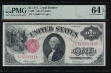 1917 $1 Legal Tender Note PMG 64EPQ