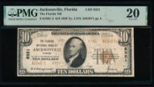 1929 $10 Jacksonville FL National PMG 20