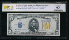 1934A $10 N Africa Silver Certificate PCGS 63