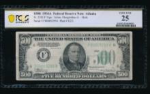 1934A $500 Atlanta FRN PCGS 25
