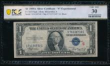 1935A $1 Experimental S Silver Certificate PCGS 30