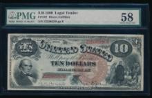 1880 $10 Jackass Legal Tender Note PMG 58