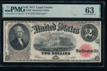 1917 $2 Legal Tender Note PMG 63