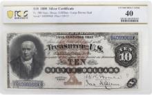 1880 $10 Silver Certificate PCGS 40
