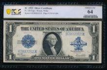 1923 $1 Silver Certificate PCGS 64