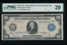 1914 $10 Kansas City FRN PMG 20