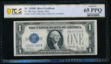 1928B $1 Silver Certificate PCGS 65PPQ