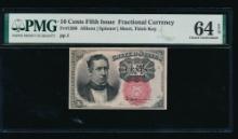 10 Cent Fifth Issue Fractional PMG 64EPQ
