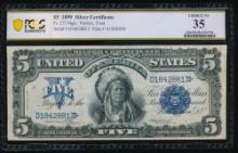 1899 $5 Chief Silver Certificate PCGS 35