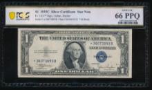 1935C $1 STAR Silver Certificate PCGS 66PPQ