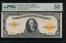 1922 $10 Gold Certificate PMG 53EPQ