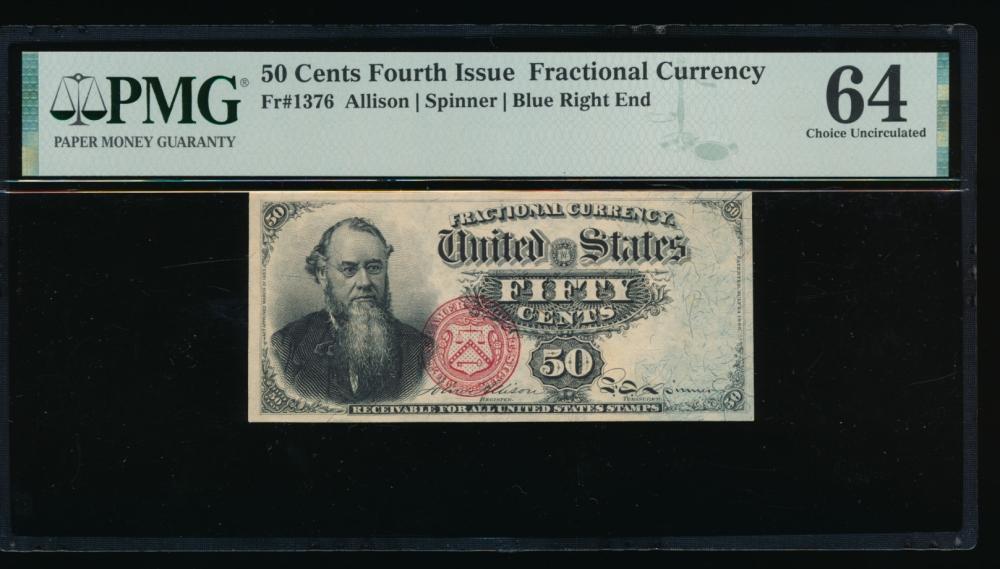 50 Cent Fourth Issue Fractional PMG 64
