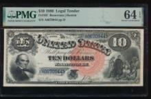 1880 $10 Jackass Legal Tender Note PMG 64EPQ