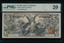 1896 $5 Educational Silver Certificate PMG 20