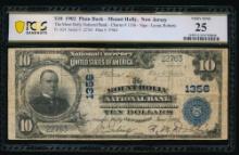 1902 $10 Mount Holly NJ National PCGS 25