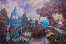 THOMAS KINKADE Cinderella and the Prince Giclee on Canvas