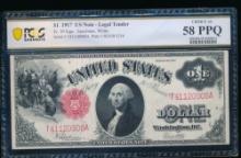 1917 $1 Legal Tender Note PCGS 58PPQ