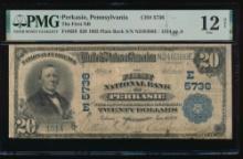 1902 $20 Perkasie PA National PMG 12NET