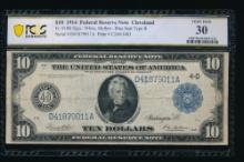 1914 $10 Cleveland FRN PCGS 30