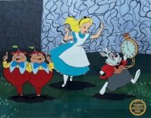 Disney Alice In Wonderland Rabbit Tweedledee Sericel