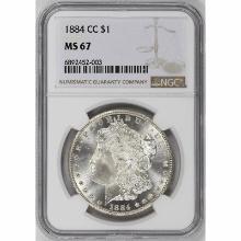 1884-CC $1 Morgan Silver Dollar NGC MS67