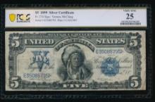 1899 $5 Chief Silver Certificate PCGS 25