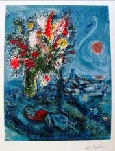 Marc Chagall La Dormeuse Aux Fleurs