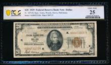 1929 $20 Dallas FRBN PCGS 25