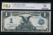 1899 $1 Black Eagle Silver Certificate PCGS 35