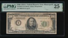 1934A $500 Minneapolis FRN PMG 25