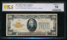 1928 $20 Gold Certificate PCGS 58