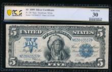 1899 $5 Chief Silver Certificate PCGS 30