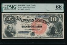 1880 $10 Jackass Legal Tender Note PMG 66EPQ