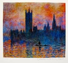 Claude Monet HOUSES OF PARLIAMENT Estate Signed Giclee