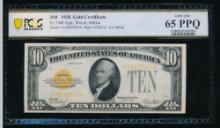 1928 $10 Gold Certificate PCGS 65PPQ