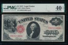 1917 $1 Legal Tender Note PMG 40EPQ
