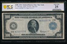 1914 $100 New York FRN PCGS 25