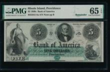 1860's $5 Providence RI Obsolete PMG 65EPQ