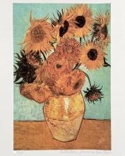 Vincent Van Gogh VASE WITH SUNFLOWERS Estate Signed Giclee