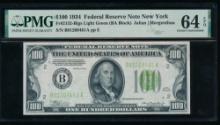 1934 $100 New York FRN PMG 64EPQ