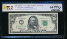 1963A $50 Cleveland FRN PCGS 64PPQ