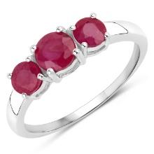 14KT White Gold 1.15ctw Ruby Ring