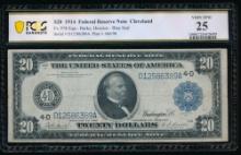 1914 $20 Cleveland FRN PCGS 25