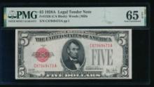 1928A $5 Legal Tender Note PMG 65EPQ