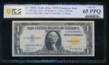 1935A $1 N Africa Silver Certificate PCGS 65PPQ