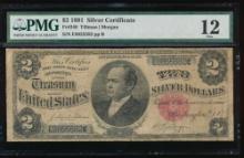1891 $2 Silver Certificate PMG 12