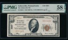 1929 $10 Sellersville PA National PMG 58EPQ